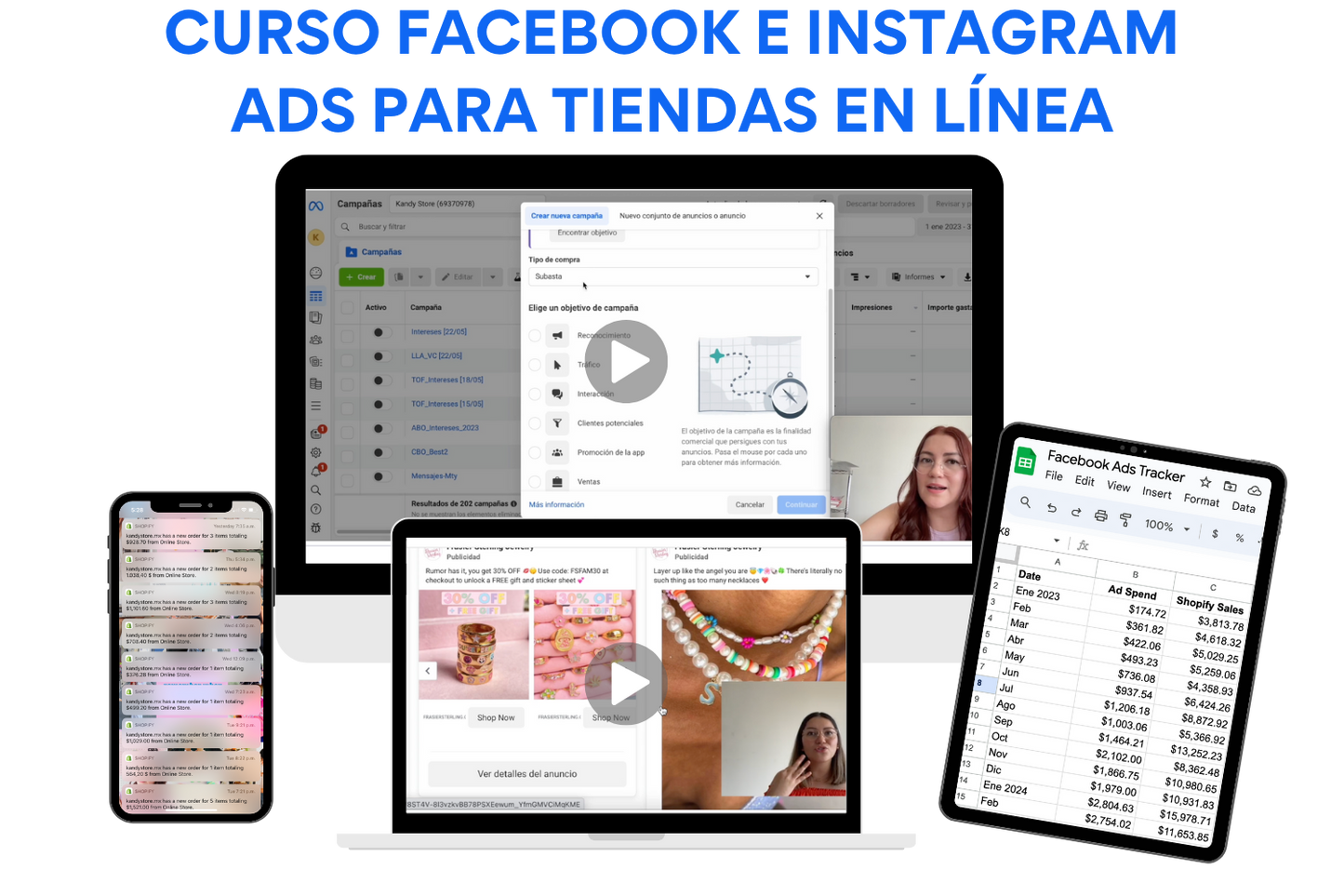 Curso en línea Facebook e Instagram Ads Para Tiendas en Línea